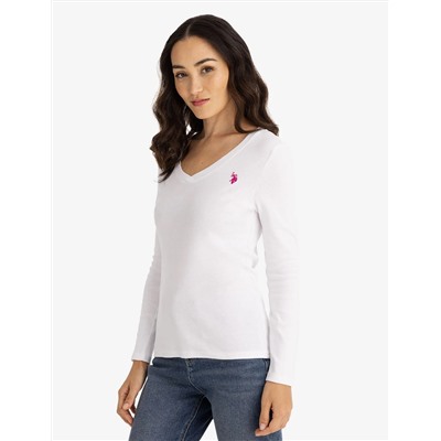 LONG SLEEVE V-NECK T-SHIRT