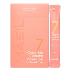 MASIL 7 CERAMIDE PERFUME SHOWER GEL STICK POUCH (SWEET LOVE) Парфюмированный гель для душа с керамидами и ароматом ириса 20*8мл