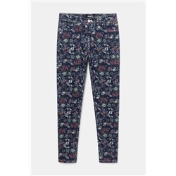 Pantalon skinny tobillero flores