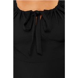 Siyah A-Line Mini Dokuma Elbise TBBSS24AH00017