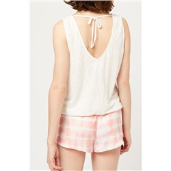 Top de lino Noam Crudo jaspeado