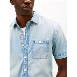 Regular Fit Light Wash Chambray Shirt