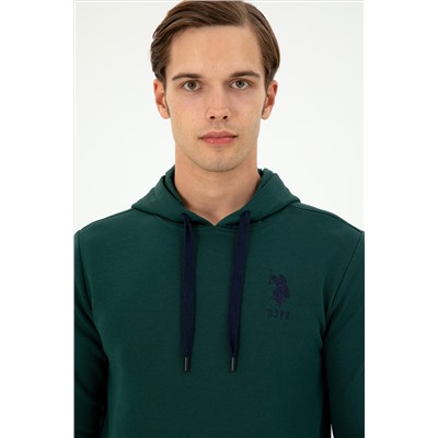Erkek Koyu Yeşil Basic Sweatshirt