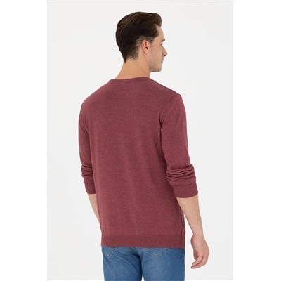 Erkek Bordo Basic Kazak
