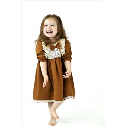 Catz Kids Kahve Güpürlü Elbise Ve Toka CTZELBS0022