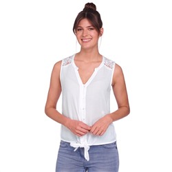 Damen Blusentop in Crepp-Optik