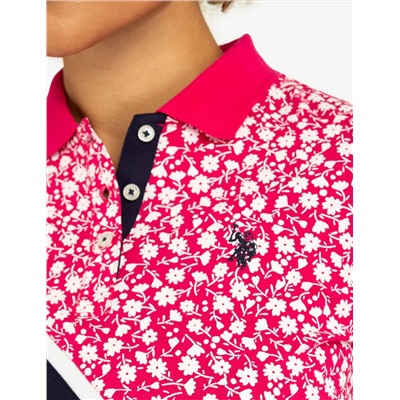 DITSY DIAGONAL COLORBLOCK POLO SHIRT (WHITE)