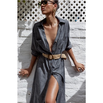 MIDI DRESS WITH BELT