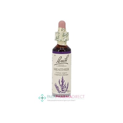 Fleurs de Bach Heather (bruyère) Altruisme, modération 20ml