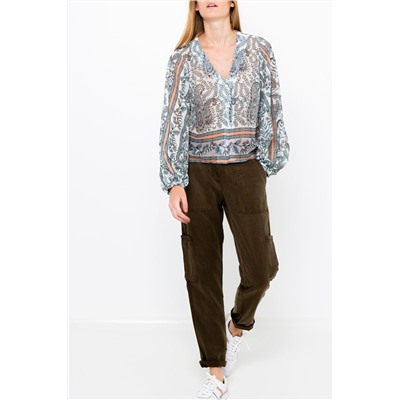 Blusa Azul y naranja