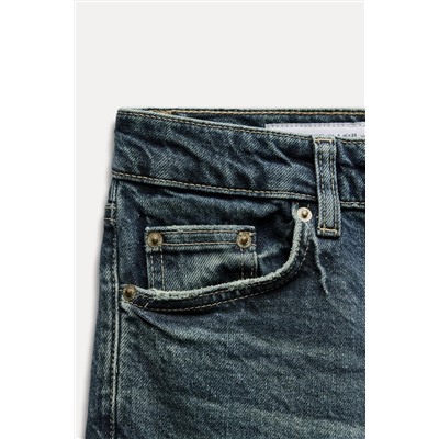TRF SLIM CROPPED BELL BOTTOM MID-WAIST JEANS