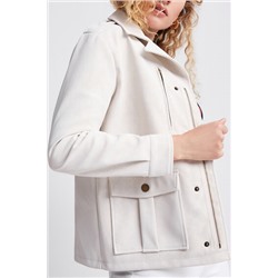 Chaqueta recta bolsillos