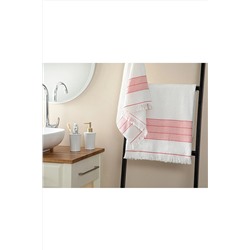 English Home New Retro Pamuklu Çizgili Banyo Havlusu Takımı 50x85+75x150cm Kiremit 10035520