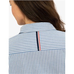 STRIPED MULTI-COLORED LOGO OXFORD DRESS