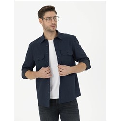Lacivert Regular Fit Uzun Kollu Gömlek