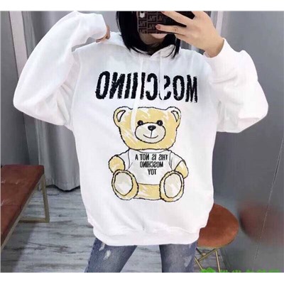 Женская толстовка худи Moschin*o ❤️  Реплика 1:1