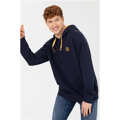 Erkek Lacivert Kapüşonlu Sweatshirt