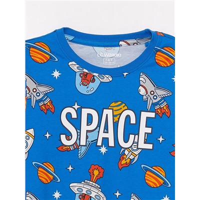 LC Waikiki Bisiklet Yaka Baskılı Kısa Kollu Erkek Çocuk Pijama Takımı, LCW Kids                                            
                                            Bisiklet Yaka Baskılı Kısa Kollu Erkek Çocuk Pijama Takımı