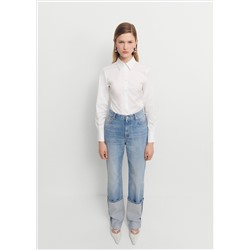 Jeans rectos bajo vuelto