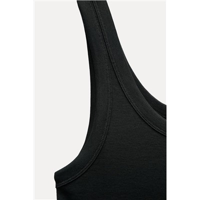 MERCERISED THREAD RIBBED T-SHIRT
