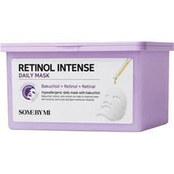 SOME BY MI RETINOL DAILY MASK Антивозрастная тканевая маска для лица с ретинолом и бакучиолом для ежедневного использования 30шт