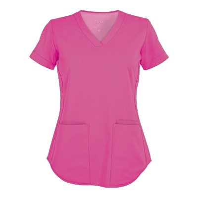 Barco NRG Scrubs STRETCH Modern Fit 3 Pocket Solid Top