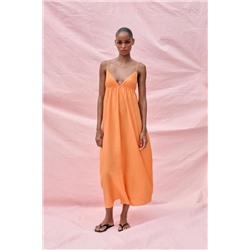 FLOWING STRAPPY MIDI DRESS