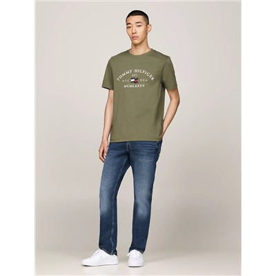 Embroidered Tommy Arch Logo T-Shirt