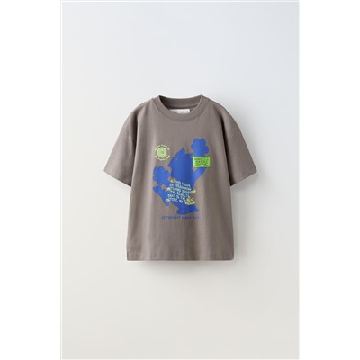 SLOGAN T-SHIRT WITH LABEL