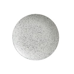 Тарелка обеденная, 27,5 см, фарфор P, светло-серая, в крапинку, Caviar Speckle, 56538