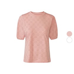 esmara® Damen T-Shirt mit modischer Lochstickerei