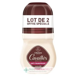 Cavaillès - L'Homme - Anti-Transpirant - Contrôle 48H - Déodorant Roll-On 2x50 mlLot  × 2