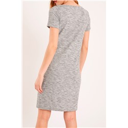 Vestido recto Gris jaspeado