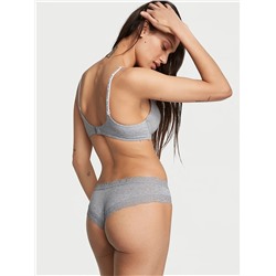 Lace-Waist Cotton Cheeky Panty