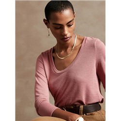 LuxeSpun Scoop-Neck T-Shirt