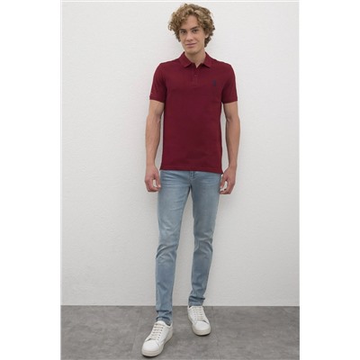 Erkek Plum Basic Polo Yaka Tişört