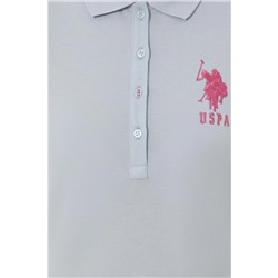 Kadın Açık Mavi Basic Polo Yaka Tişört