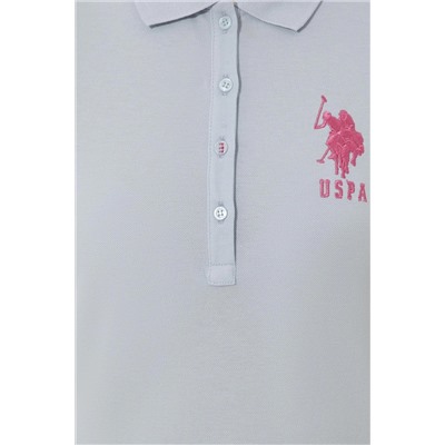 Kadın Açık Mavi Basic Polo Yaka Tişört