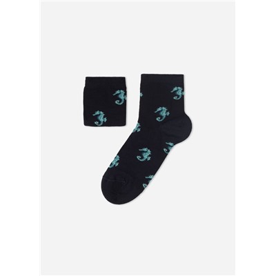 Kurze Socken mit Allover-Muster für Kinder