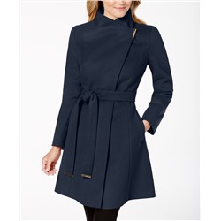 MICHAEL Michael Kors Asymmetrical Belted Coat