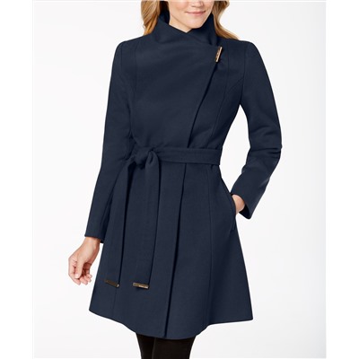 MICHAEL Michael Kors Asymmetrical Belted Coat