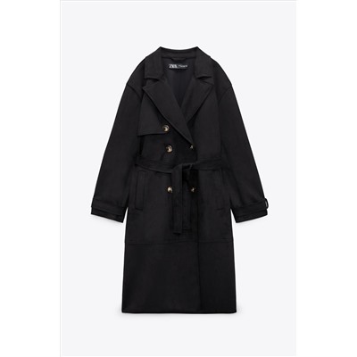 TRENCH LARGA EFECTO ANTE