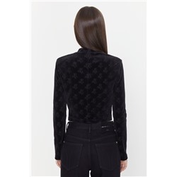 Camiseta de terciopelo Negro