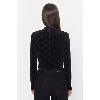 Camiseta de terciopelo Negro