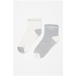 2 pares de calcetines Blanco y gris