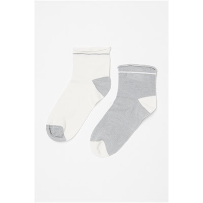 2 pares de calcetines Blanco y gris