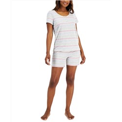 Charter Club T-Shirt & Shorts Cotton Pajama Set, Created For Macy's