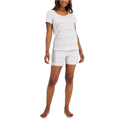 Charter Club T-Shirt & Shorts Cotton Pajama Set, Created For Macy's