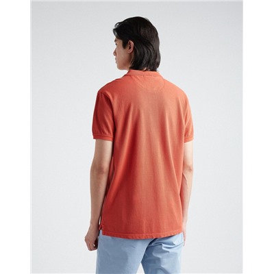 Piquet Polo, Men, Dark Orange