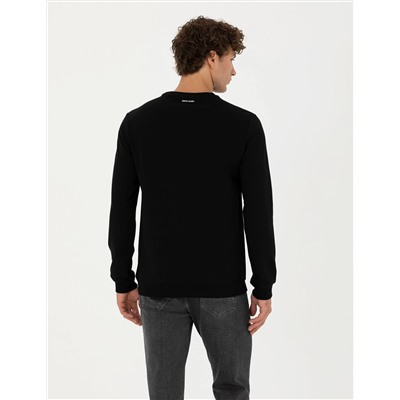 Siyah Regular Fit Sweatshirt